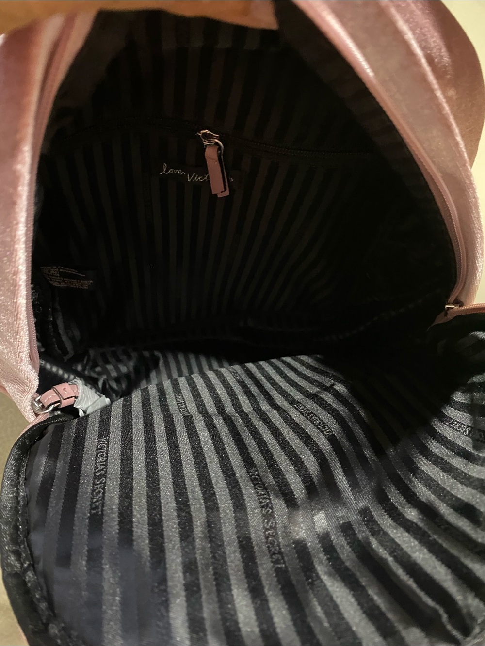 Victoria's Secret Pink Quilted Velvet Studded Backpack - Picture 5 of 8